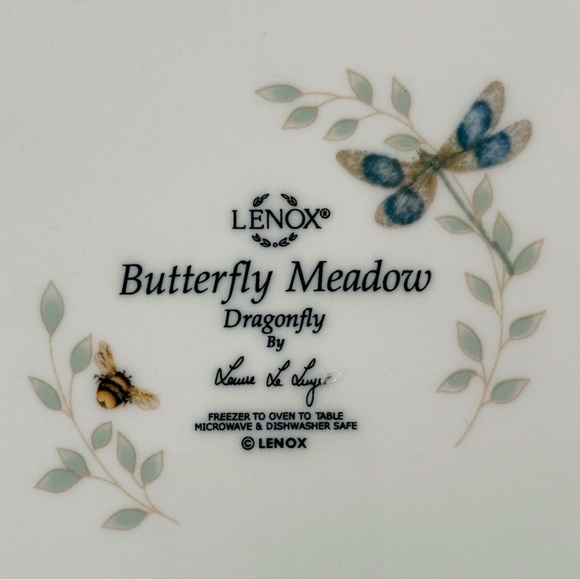 Lenox Butterfly Meadow Dragonfly accent plate. NWT! Very pretty! - Picture 12 of 12